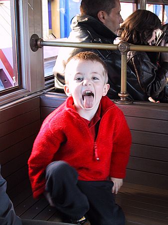 Alexander being himself on the train!