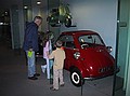 Grandpa, Gemma and Alex<br />Bubble car like Grandpa used to have<br />Science Museum