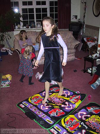 Gemma on the dance mats