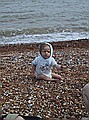 Jessica shuffling up the beach!<br>Bexhill-on-Sea