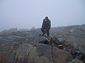 Darren struggles to the summit<br />Snowdon / Yr Wyddfa